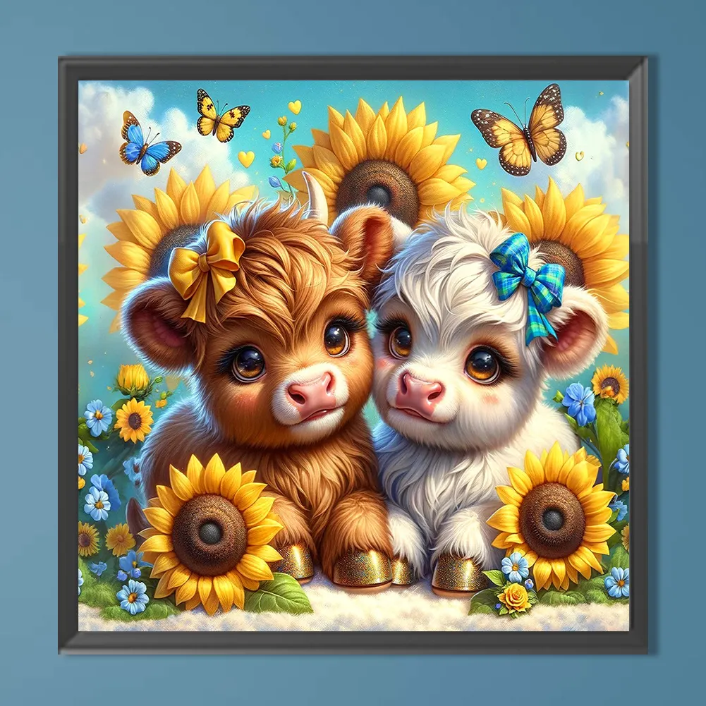 Diamond Painting - Full Round Drill - Cow(Canvas|40*40cm)