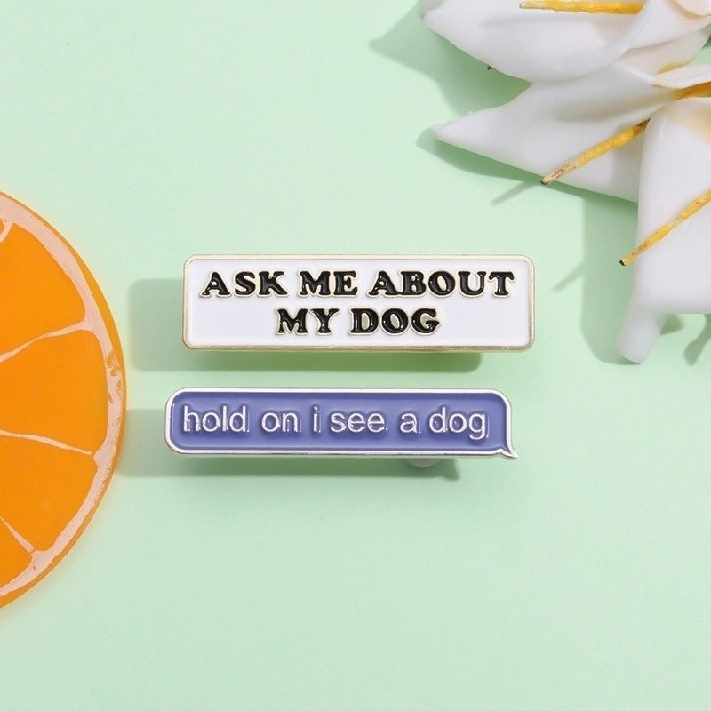 Minimalist Classic Style Pin Letter Color Block Alloy Stoving Varnish Unisex Brooches