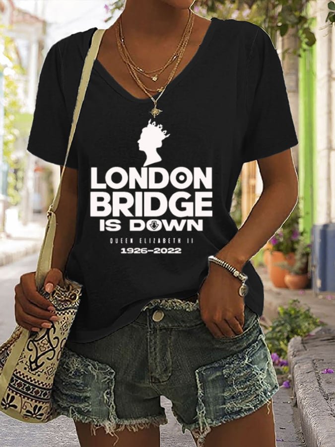 Women's London Bridge is Down 1926-2022 Print T-Shirt
