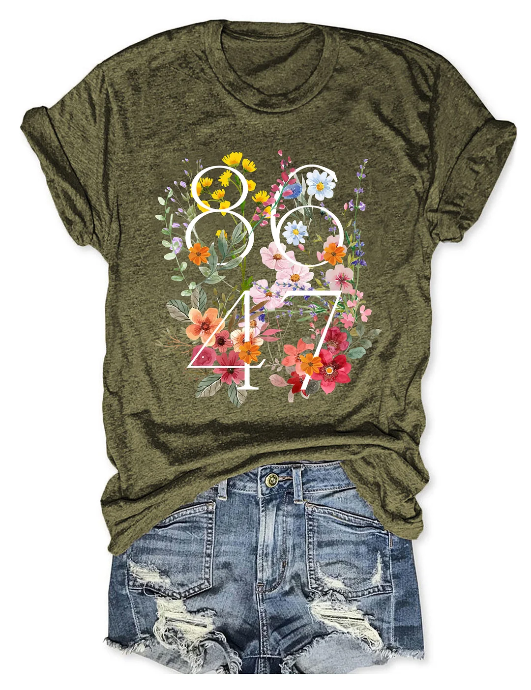 8647 Floral FDT T-shirt
