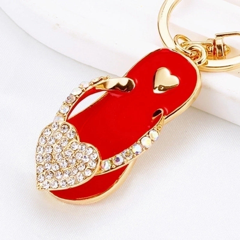 Elegant Korean Style Bag Metal Inlay Rhinestones Women’s Bag Pendant Keychain