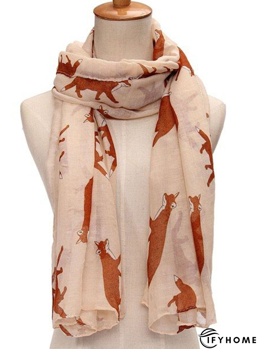 Spring Women's Fashion Fox Print Soft Women Scarf | IFYHOME