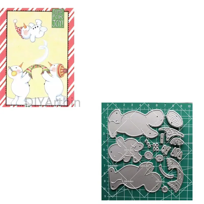 5pcs Gingerbread Cutting Dies Stencil Craft for DIY Christmas Scrapbooking Cut Dies Embossing Paper Birthday