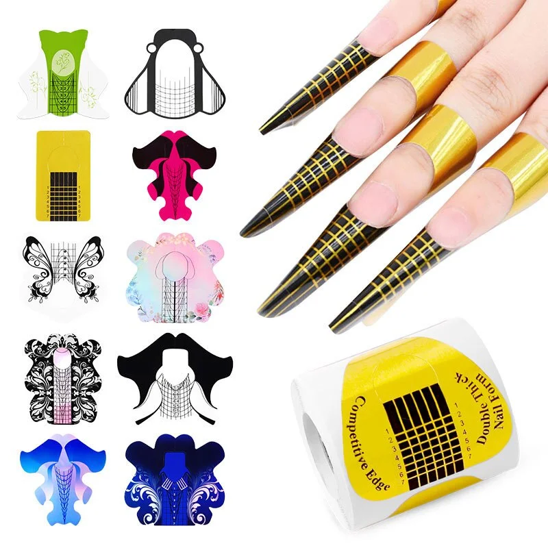 100PC SUV Gel Technology Nail Finger Rest French Nail Phototherapy Extension Used for Nail Extension Nail Mold Tool