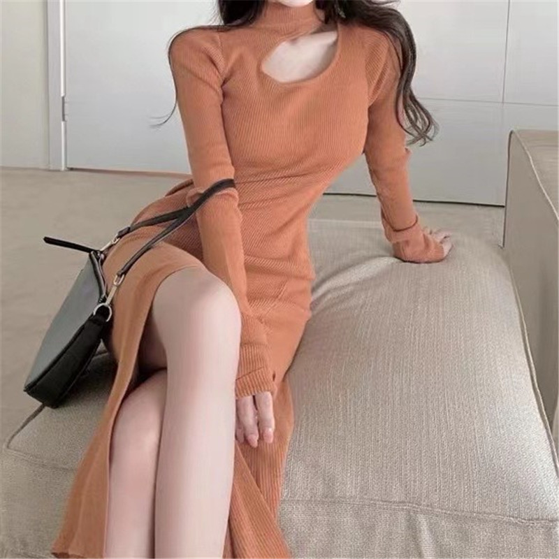 Rotimia Elegant High-waist Sweater Dress