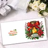 (US Only)6PCS Merry Christmas DIY Diamond Art Greeting Cards Congratulations Cards