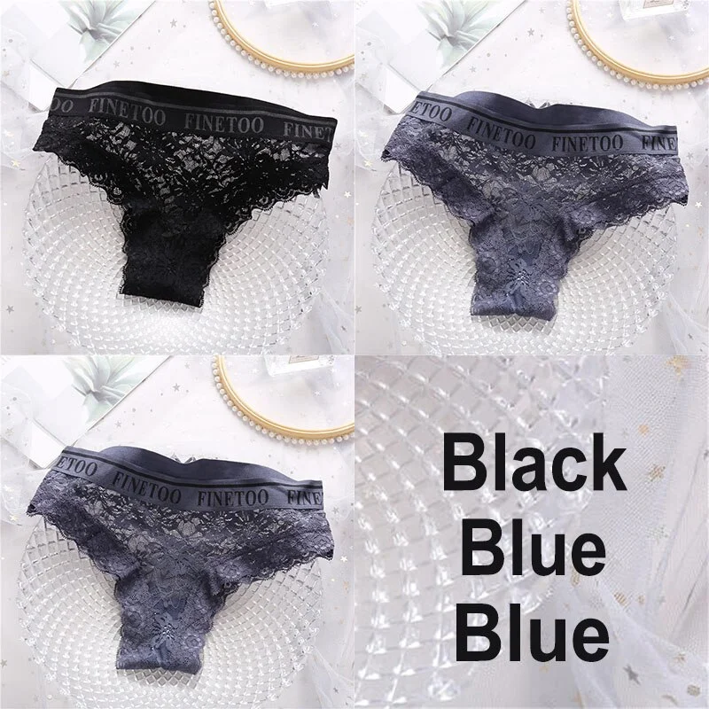 Billionm Lace Panties Women Sexy Underwear Briefs Floral Lace Female Underpants Solid Color Intimate Lingerie Women Panties M-XL