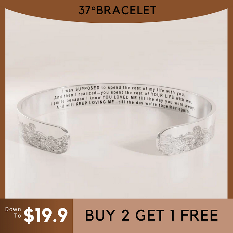 Memory - To My Husband In Heaven Wave Bracelet