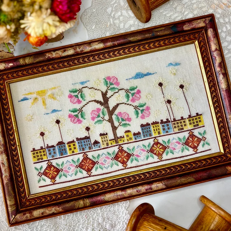 Rose Tree Road Cross-stitch Chart