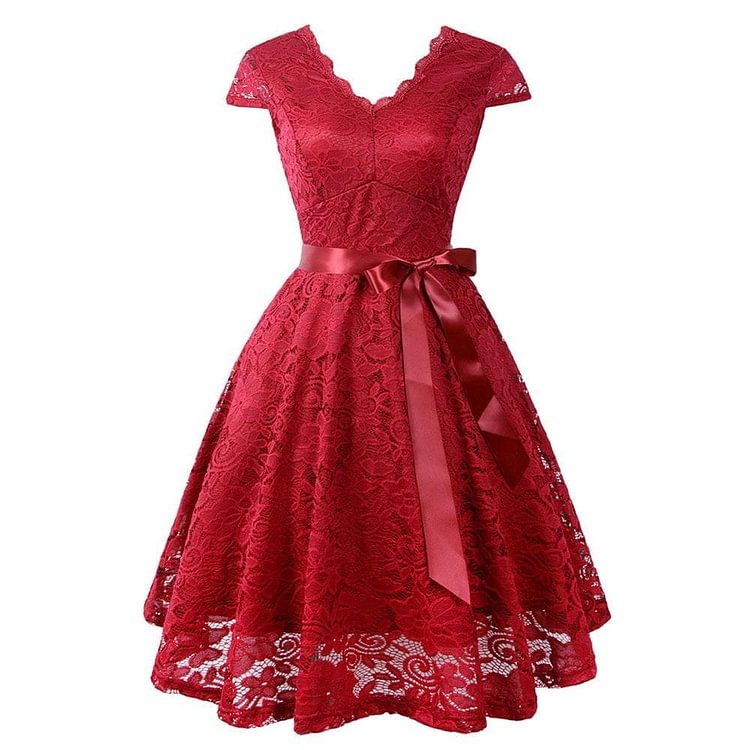 5 Colors Robe Vintage Lace Dress SP14458