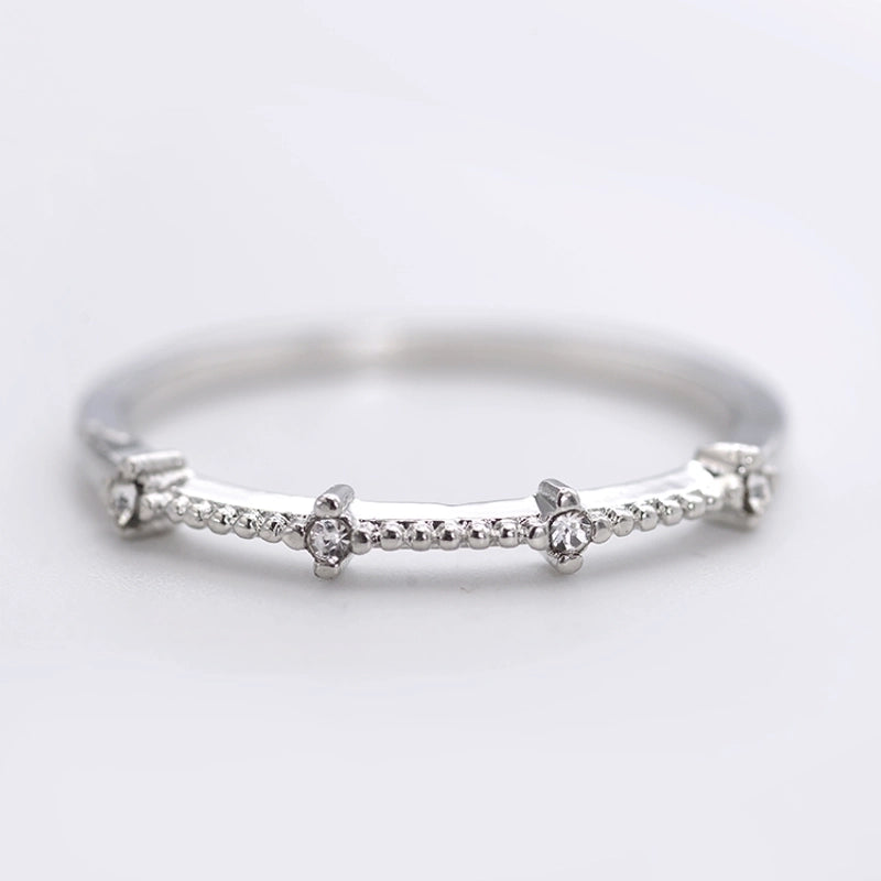 Copper Diamond Geometric Artificial Gemstones Copper Rings