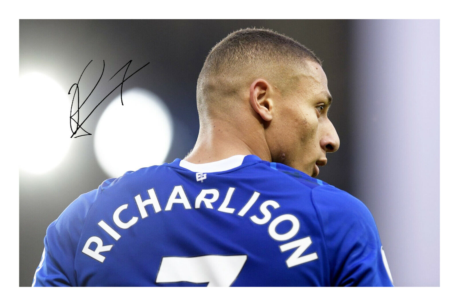 Richarlison Signed A4 Photo Poster painting Print Autograph Everton Football