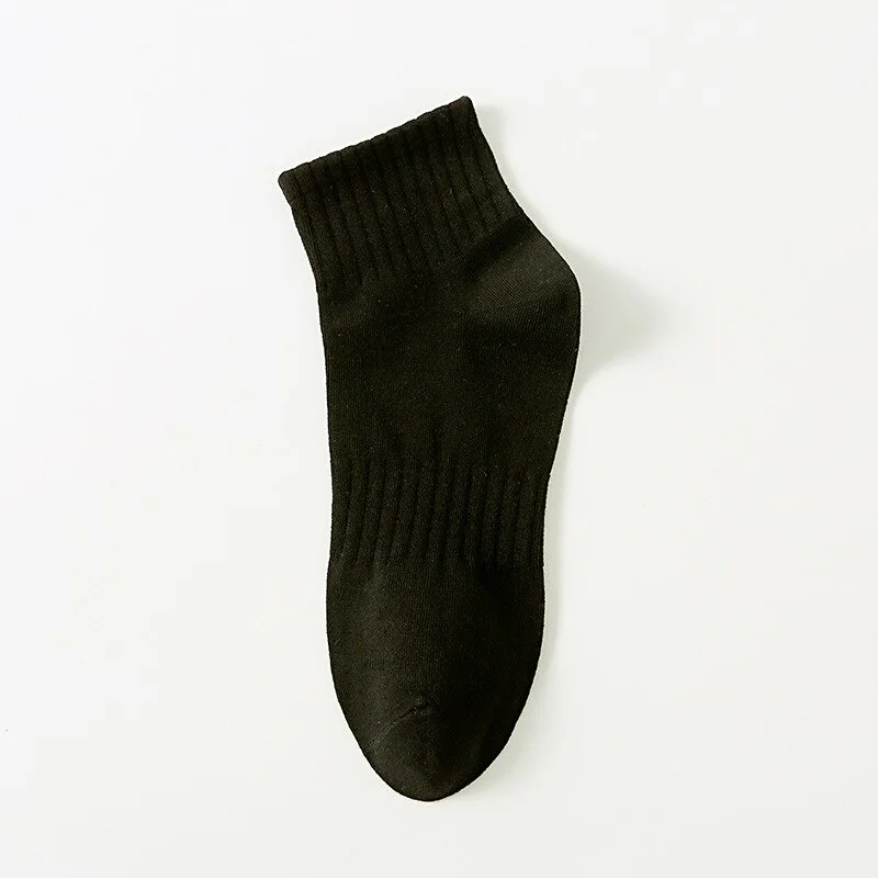 Solid Color Couple Sports Socks-Anti Pilling, Non Slip, Simple for Four Seasons Mid Length Socks