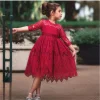 Kid Baby Girls Flower Lace Hollow Party Frocks Dress