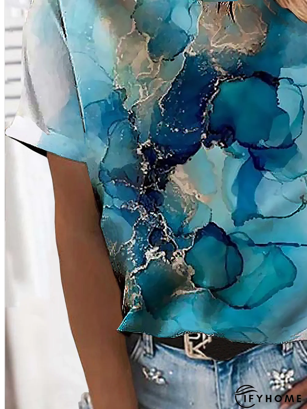 Crew Neck Casual Short Sleeve T-Shirt | IFYHOME