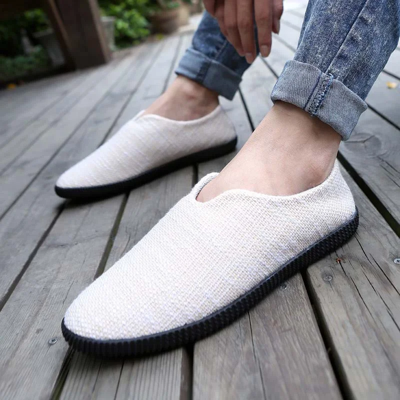Letclo™ 2022 Casual Flat Linen Men's Shoes letclo Letclo