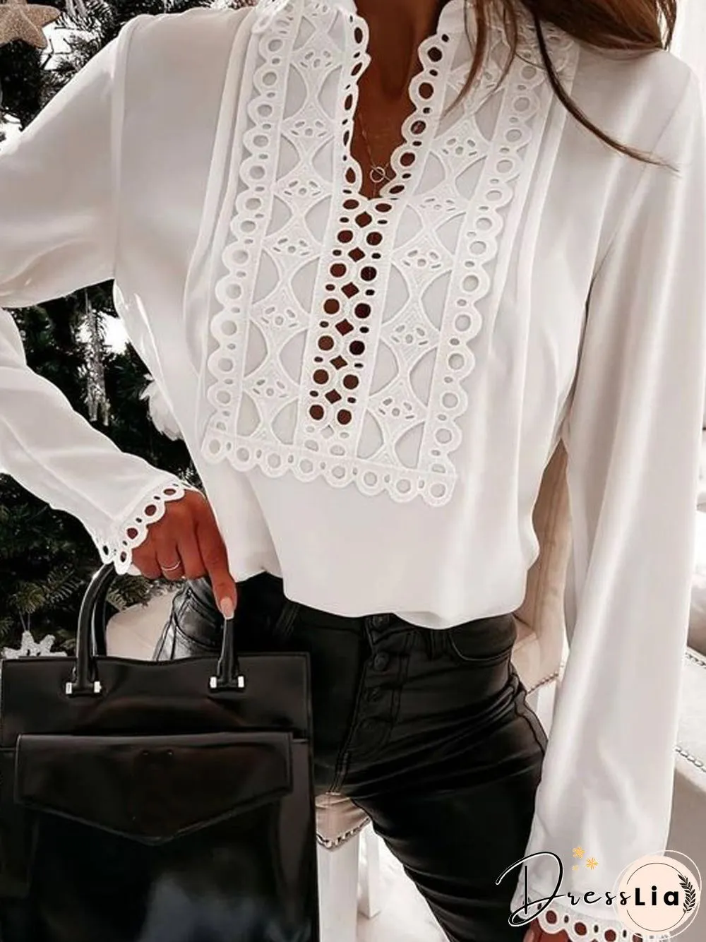 Casual Loose Notched Tops