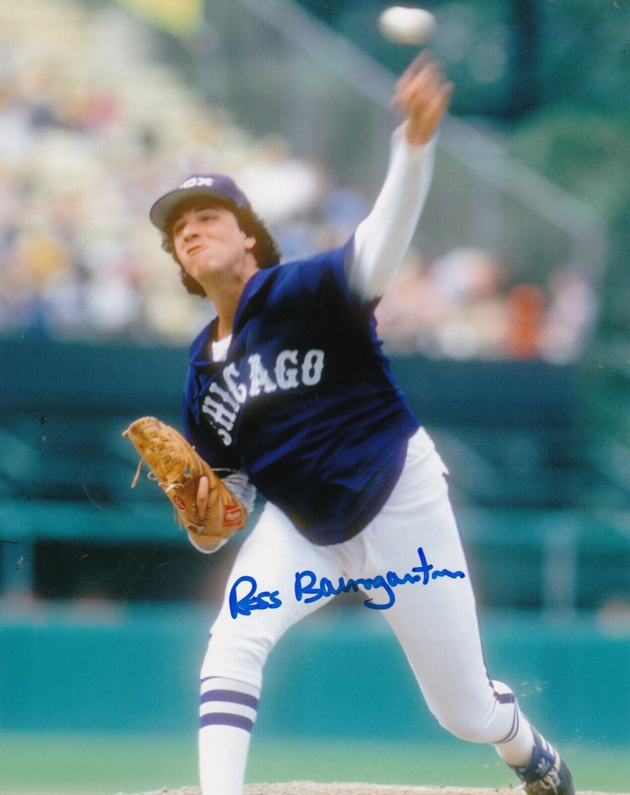 ROSS BAUMGARTEN CHICAGO WHITE SOX ACTION SIGNED 8x10