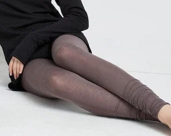 Pornhint Women's Leggings, Extra Soft Leggings, Women's Footless Tights, Sheer Tights, Extra Long Leggings, Alice Sheer Tights, Marcella - MP0384