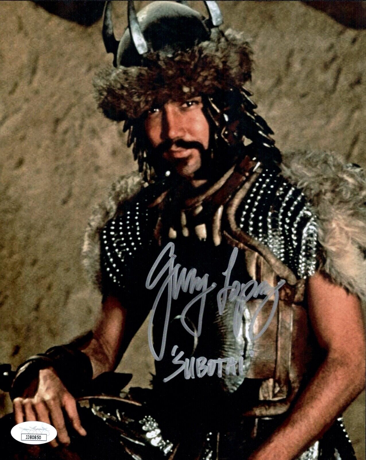 GERRY LOPEZ Signed CONAN THE BARBARIAN Subotai 8x10 Photo Poster painting Autograph JSA COA Cert