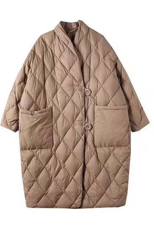 Plus SizeWomen's Winter Loose Lightweight Long Down Jacket