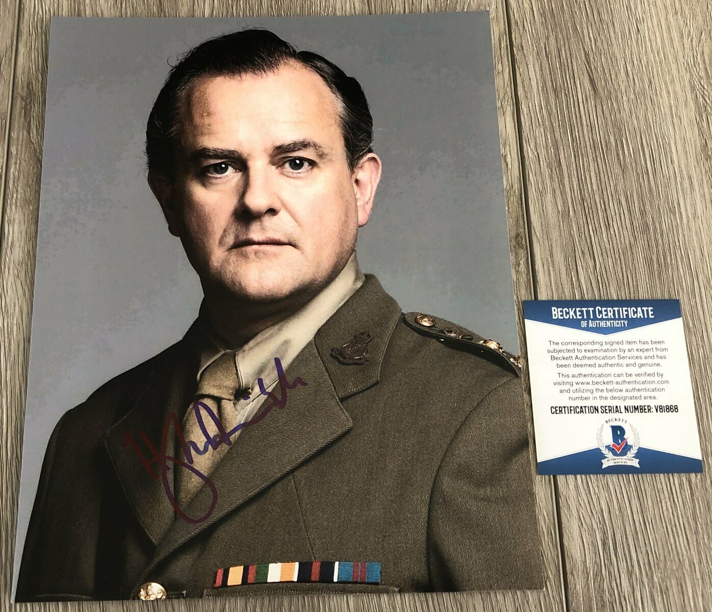 HUGH BONNEVILLE SIGNED DOWNTON ABBEY 8x10 Photo Poster painting B w/PROOF & BECKETT BAS COA