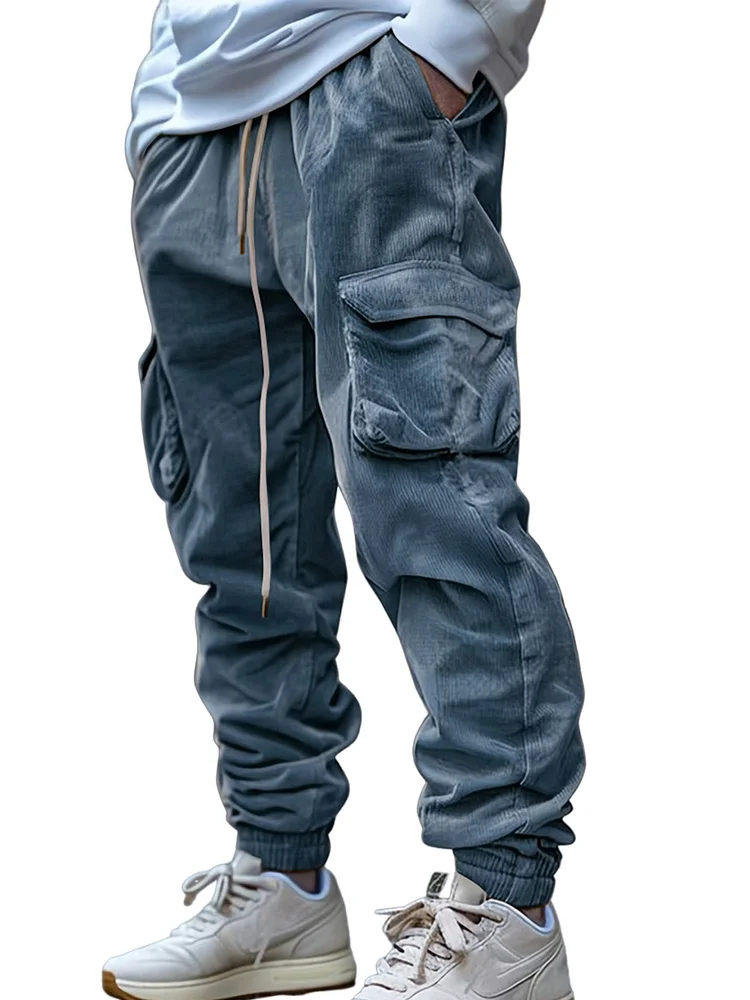 Men's Vintage Casual Corduroy Cargo Pants