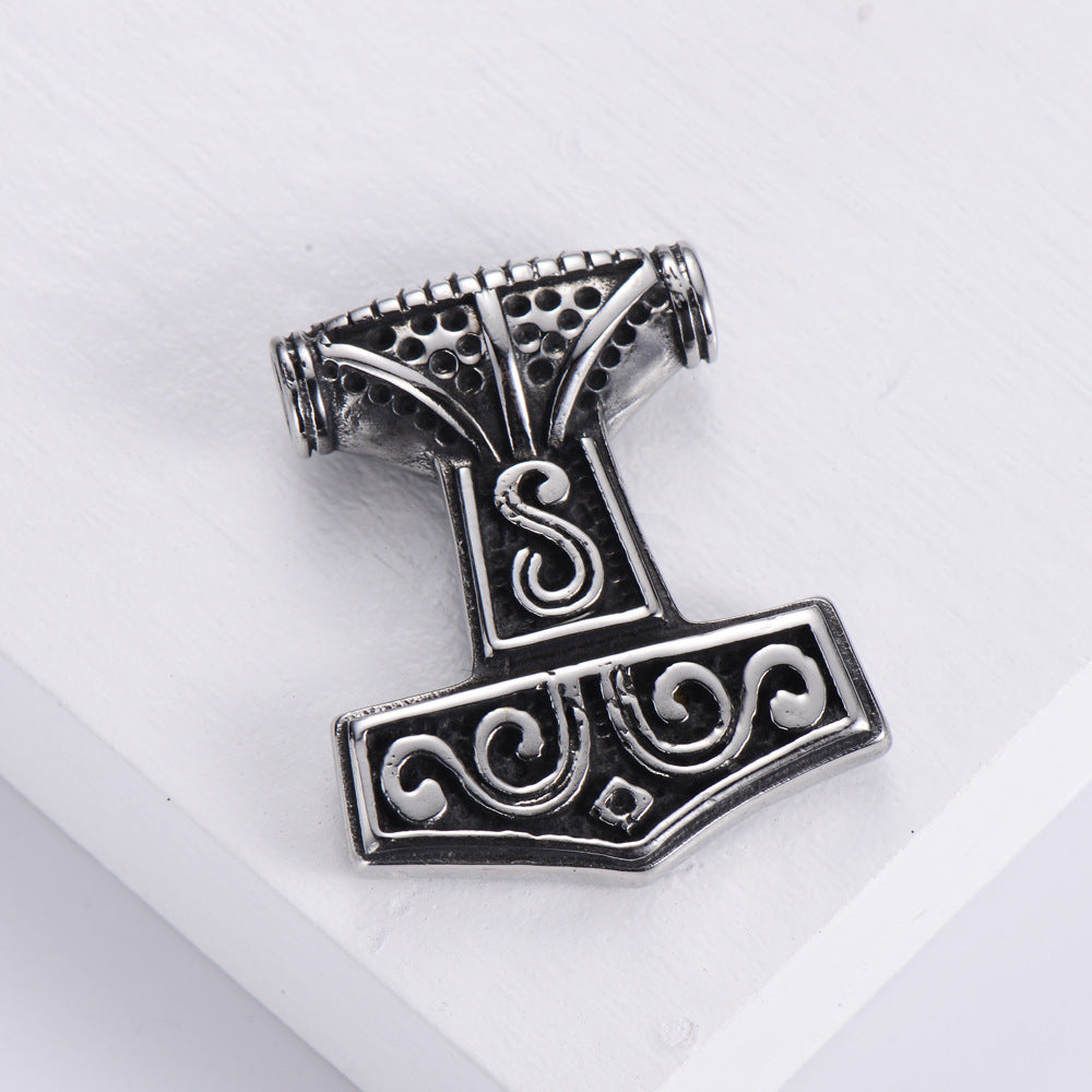 Men Geometric Metal Retro Vintage Stainless Steel Polishing Pendants