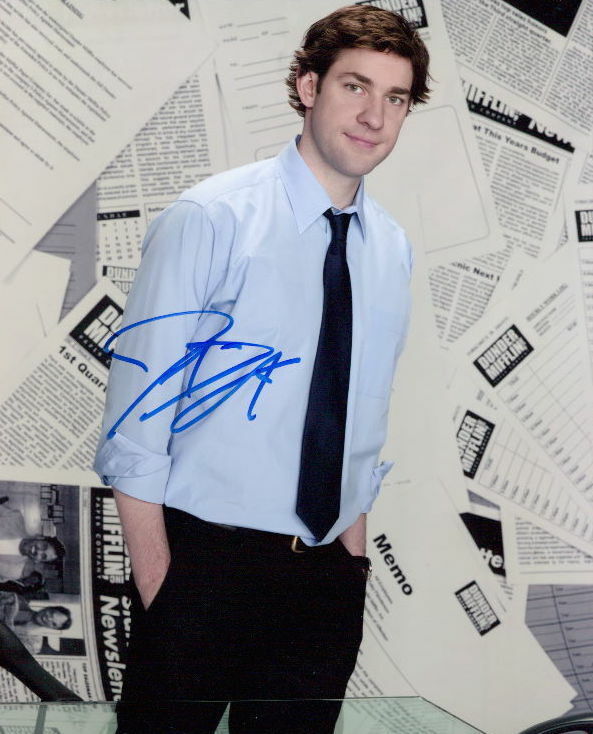 John Krasinski (The Office) signed 8x10 Photo Poster painting In-person