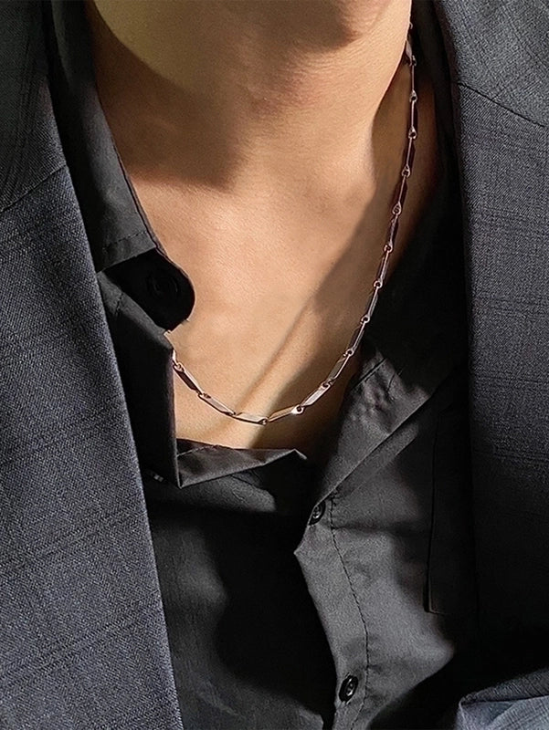 Hip-Hop Retro Solid Color Men’S Necklace