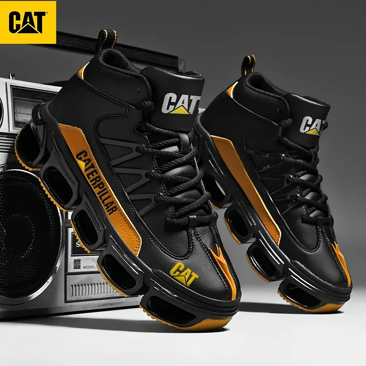 Caterpillar® Men's stylish shock-absorbing shoes, comfortable non-slip lace-up cushioned shoes