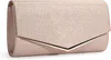 BAIGIO Elegant Abendtasche Damen Clutch Damen Brauttasche Champagner Schultertasche Einfarbige Ttasche f&uuml;r Hochzeit Party Cocktail