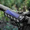 20LED Solar Bicycle Horn Light USB Rechargeable Power Display Bicycle Headlight