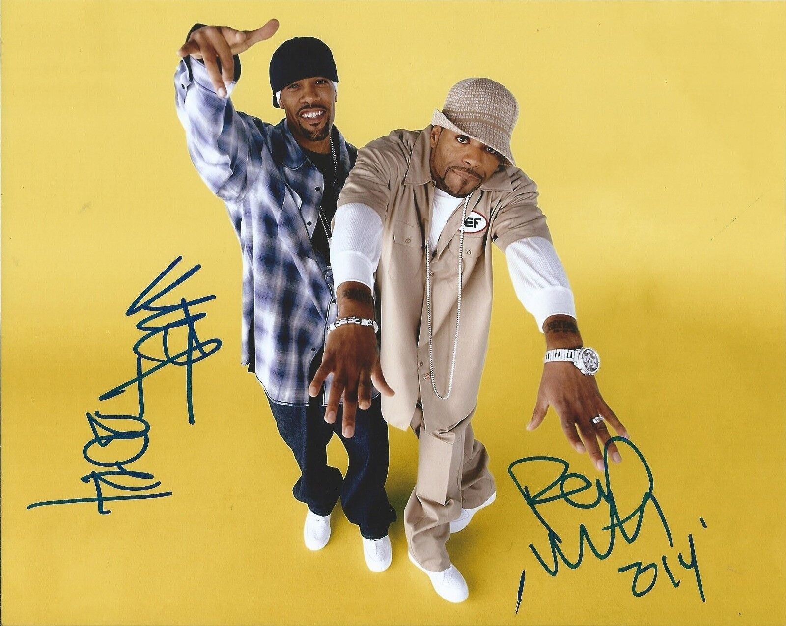 METHOD MAN and REDMAN dual WU TANG CLAN signed auto 8X10 Photo Poster painting HOW HIGH PROOF