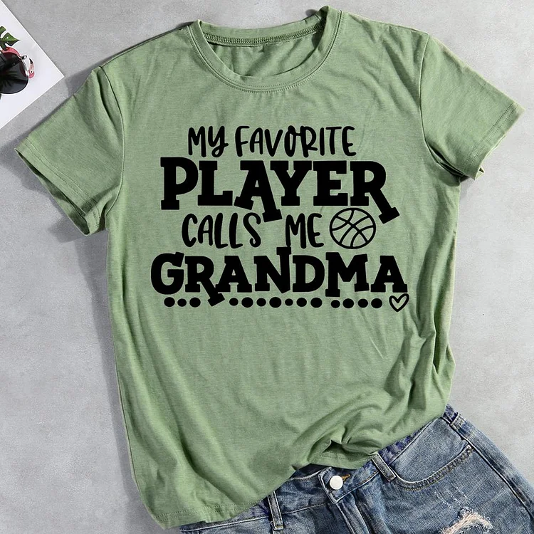 My Favorite Player Calls Me Grandma (Light) Short-Sleeve T-Shirt