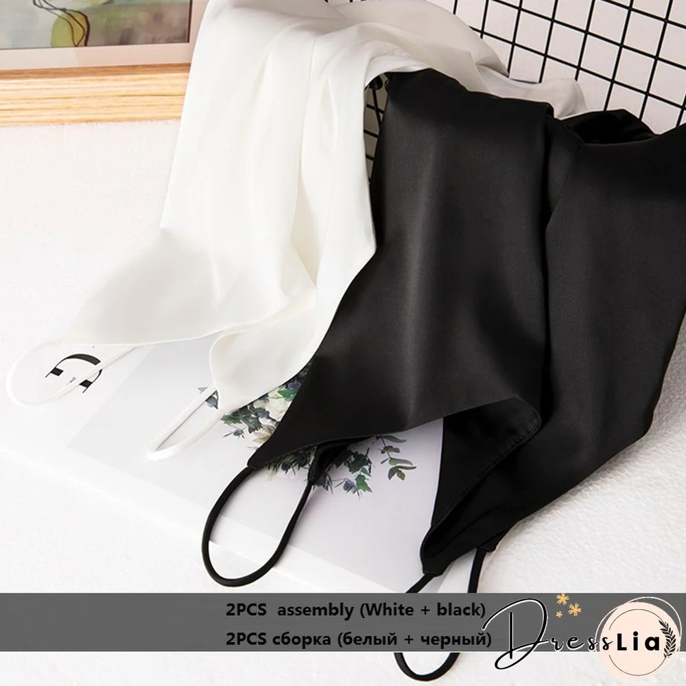 Summer Crop Top Women Camis Silk Satin Tank Top Women Camisole Sleeveless Vest Roupas Femin Cropped Croo Top Binder Trans