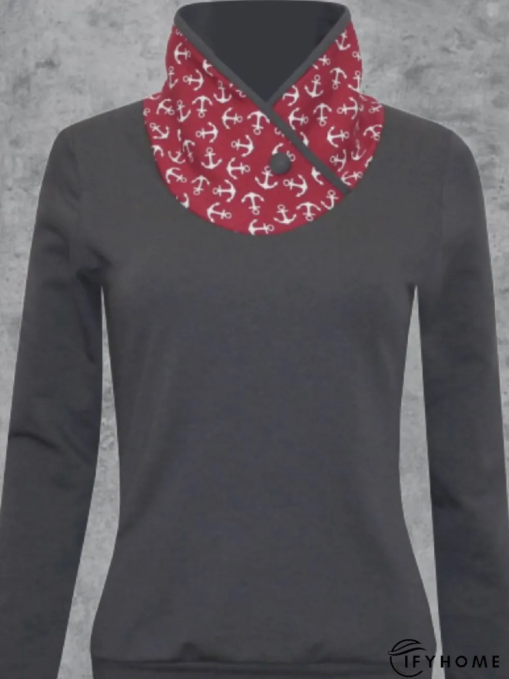 Cotton-Blend Long Sleeve Turtleneck Sweatshirts | IFYHOME