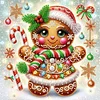 Snow Gingerbread Man-Special Shaped Diamond Painting