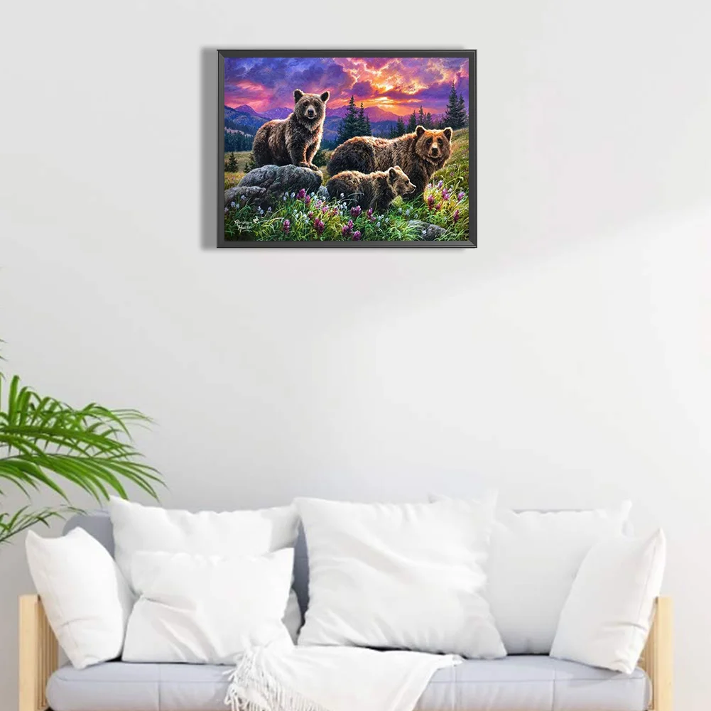 Diamond Painting - Full Round Drill - Brown Bear(Canvas|40*30cm)