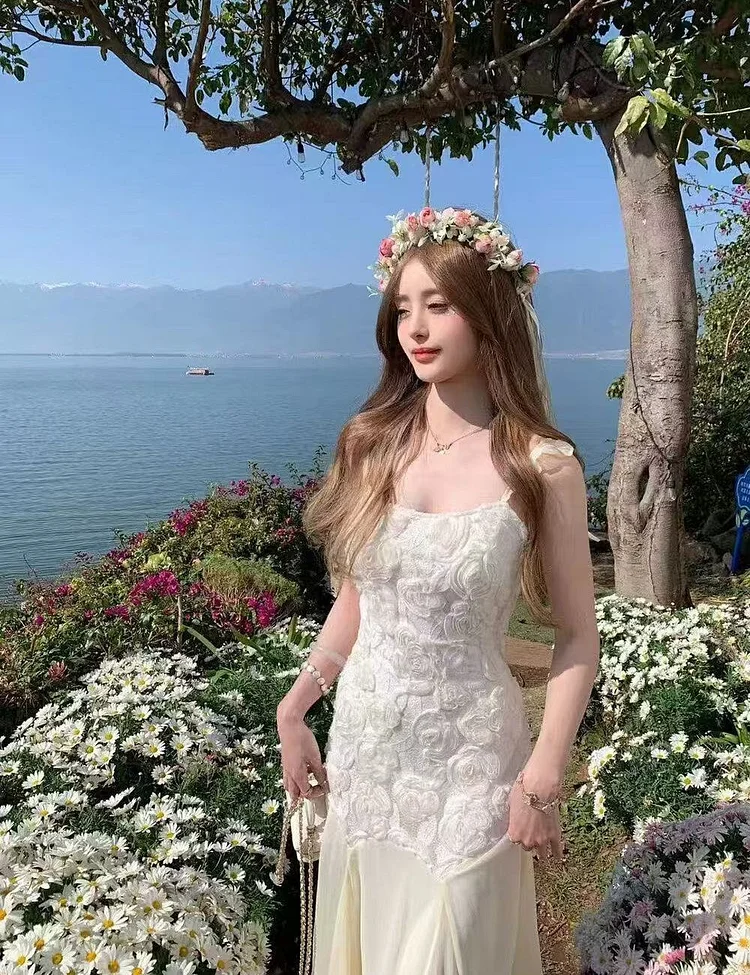 Brianna Mermaid 3D Rose Dress