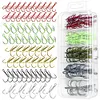 Fishing Treble Hook 5 Colors Triple Barbed Steel Fish Hook for Bait Lure Fishing