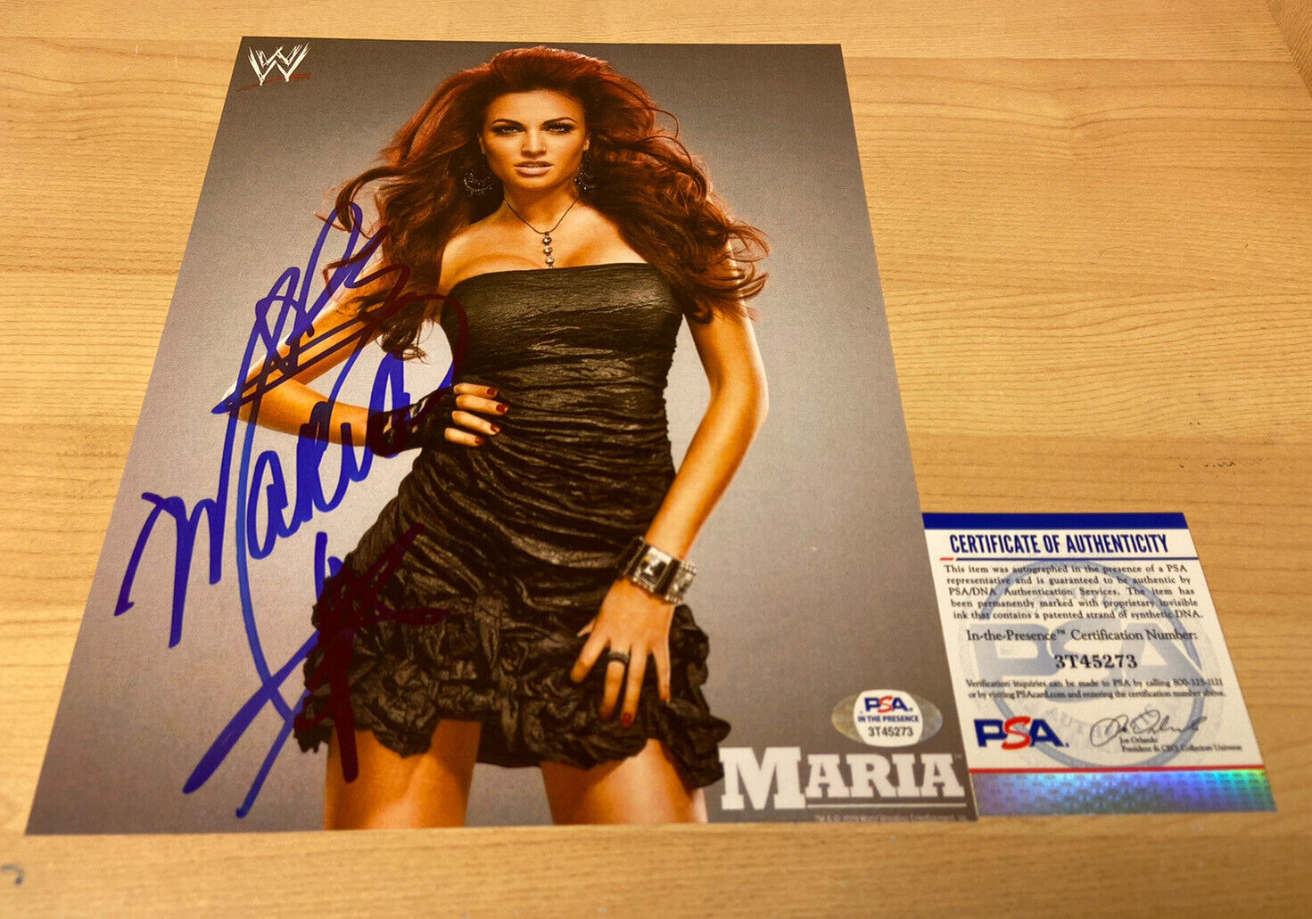 Maria Kanellis WWE ROH Dress Autographed Signed 8X10 Photo Poster painting PSA/DNA Witnessed COA