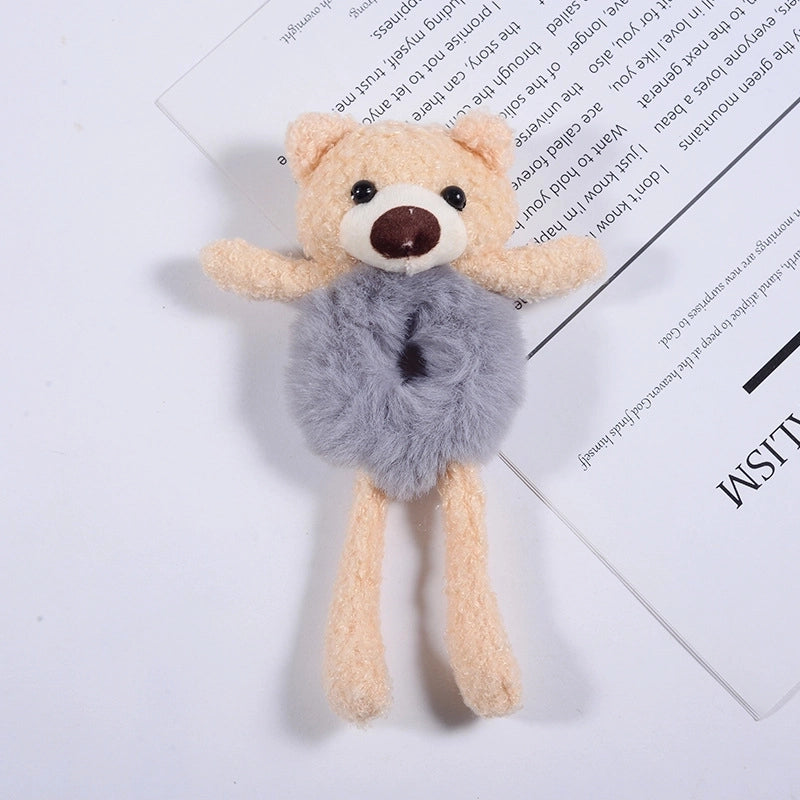 Cartoon Style Bear Plush Hair Tie