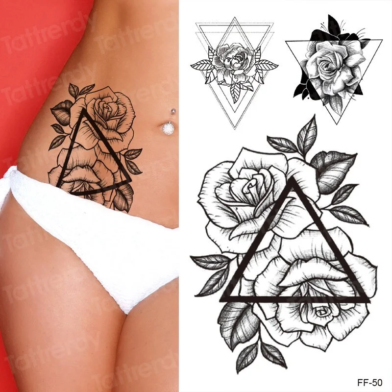 Arabic script Temporary tattoo sticker waterproof arm body leg shoulder neck sexy tatoo Letter Heartbeat Heart Love tattoo womem