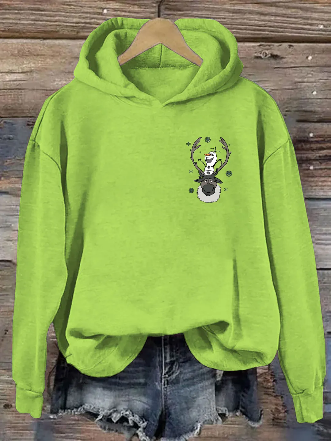 Snowman And Reindeer Christmas Hoodie
