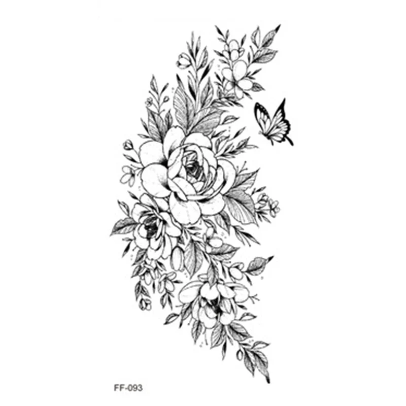 Large Body Art Arm Sleeves Snake Flower Temporary Tattoo Sticker Fast Rock Tattoo Women Waist Bracelet Fake Flash Tatoos Totem