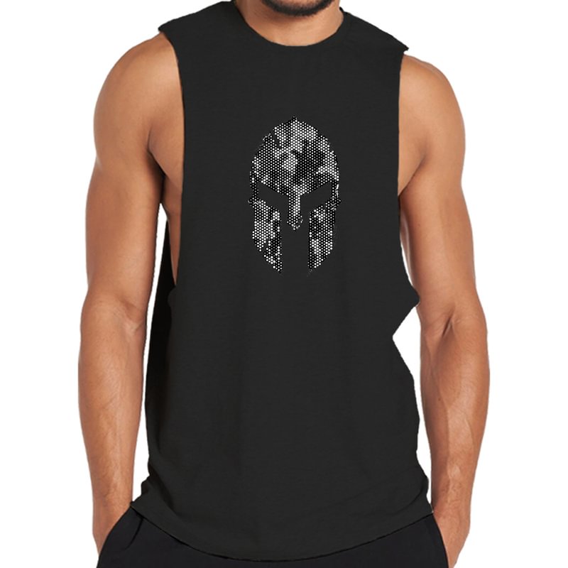 Cotton Retro Sparta Graphic Men's Tank Top tacday