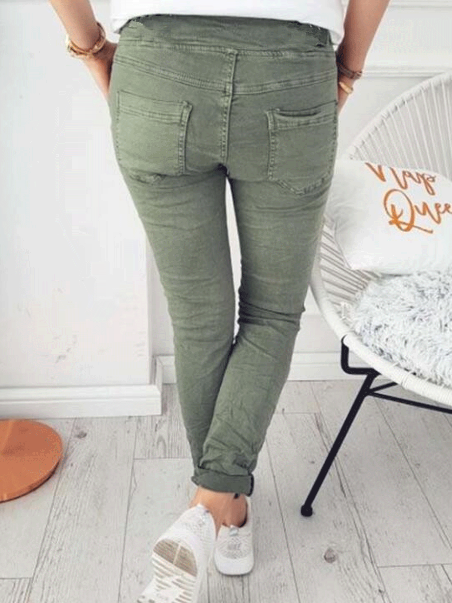 Casual Slim-fit Stretch Pants