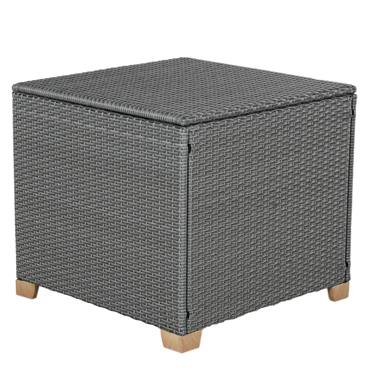 Wicker Side Table With Storage