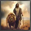 Jesus Lion-11CT Stamped Cross Stitch 40*40cm tapestrymarket